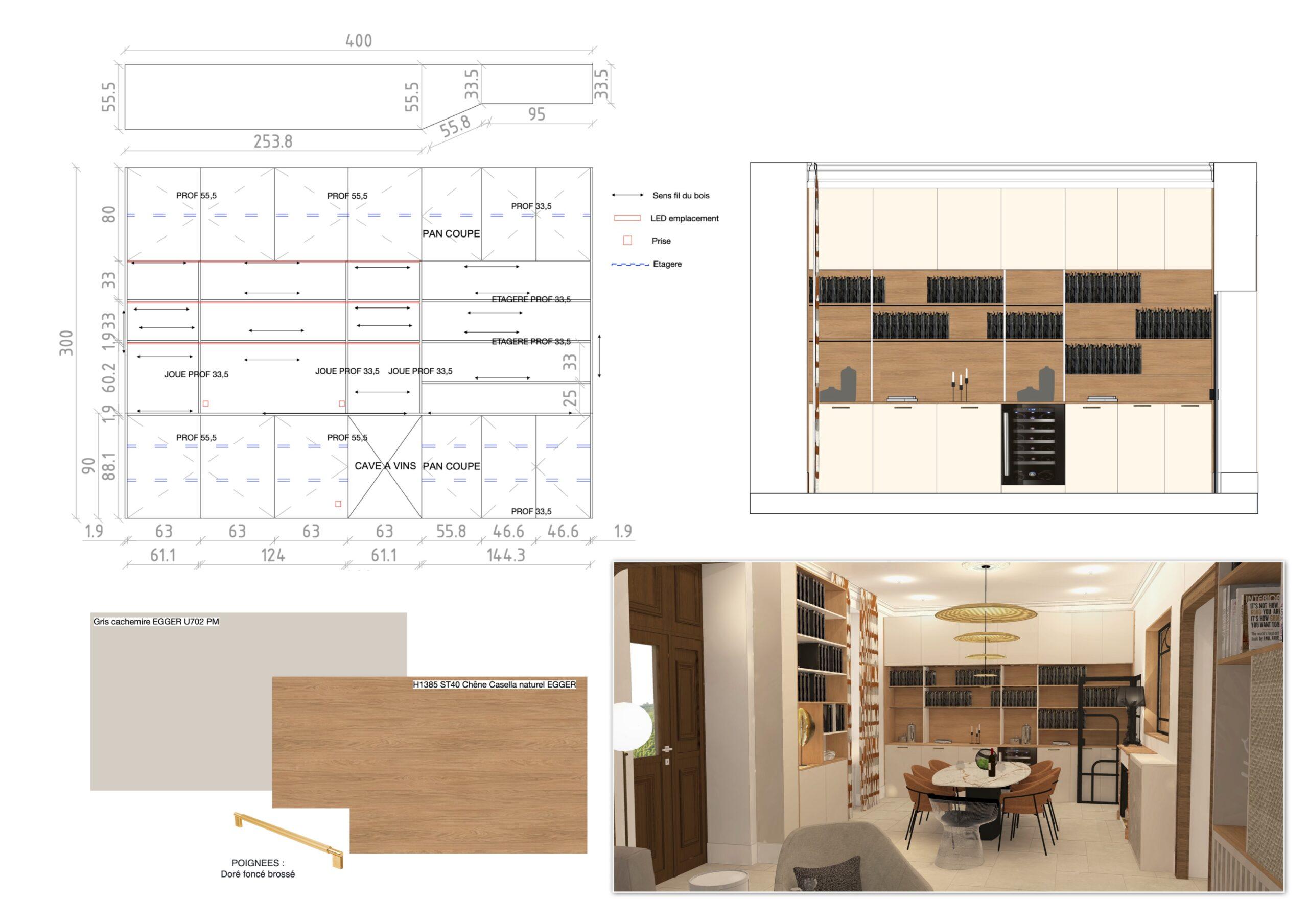 Conception & plan technique agencement sur mesure