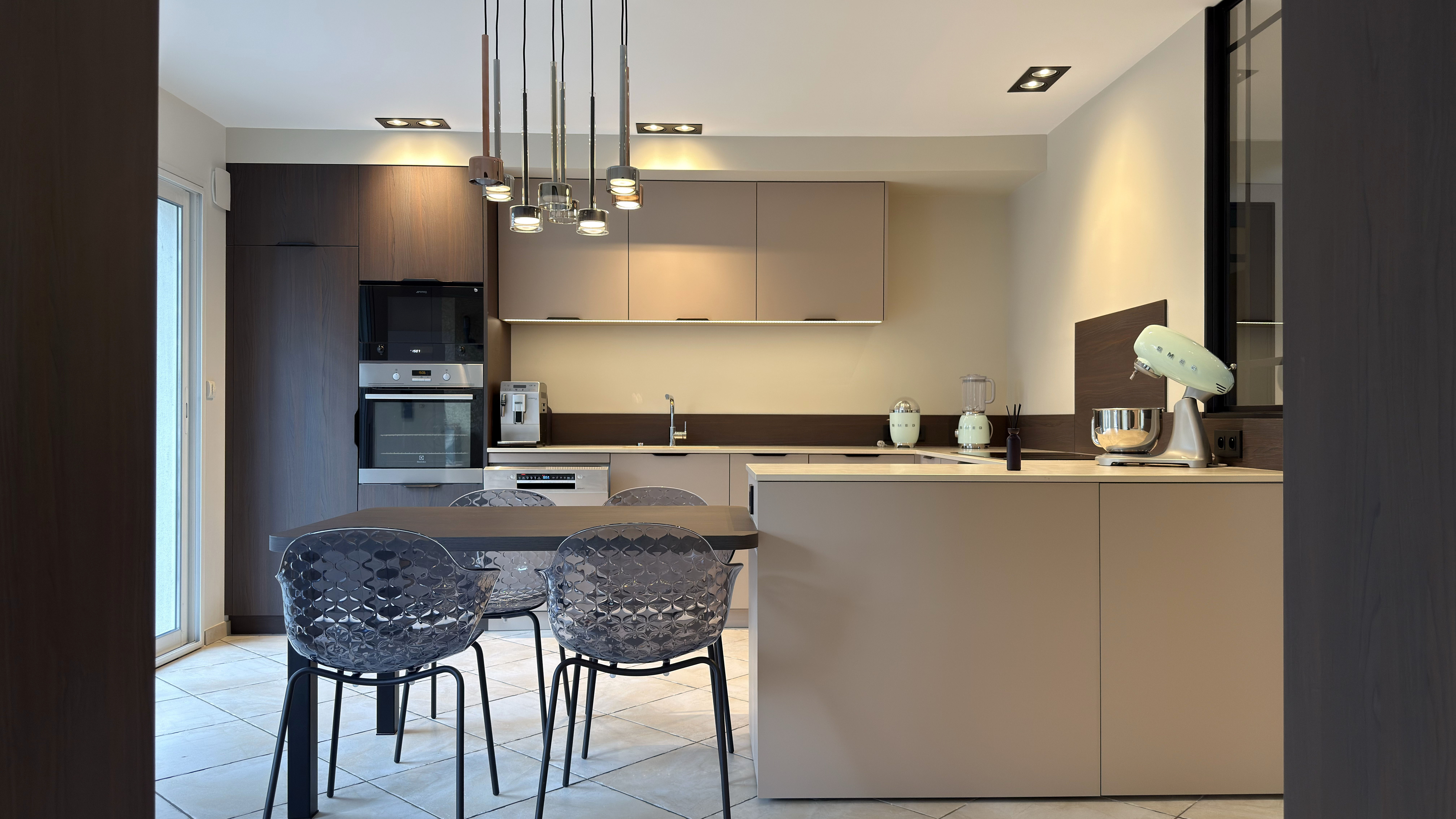 cuisine bois foncée