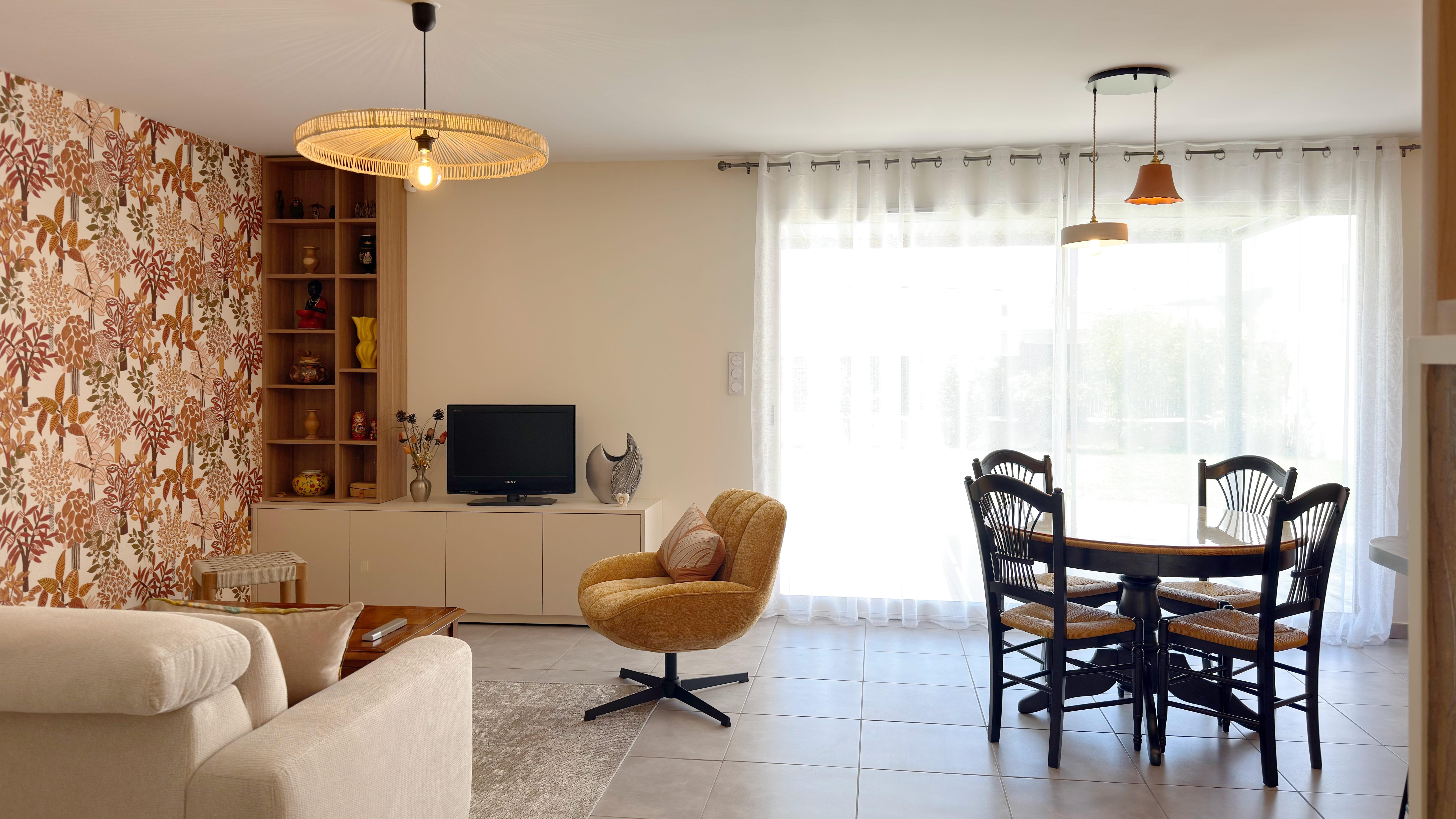 rénovation salon charmes sur rhone
